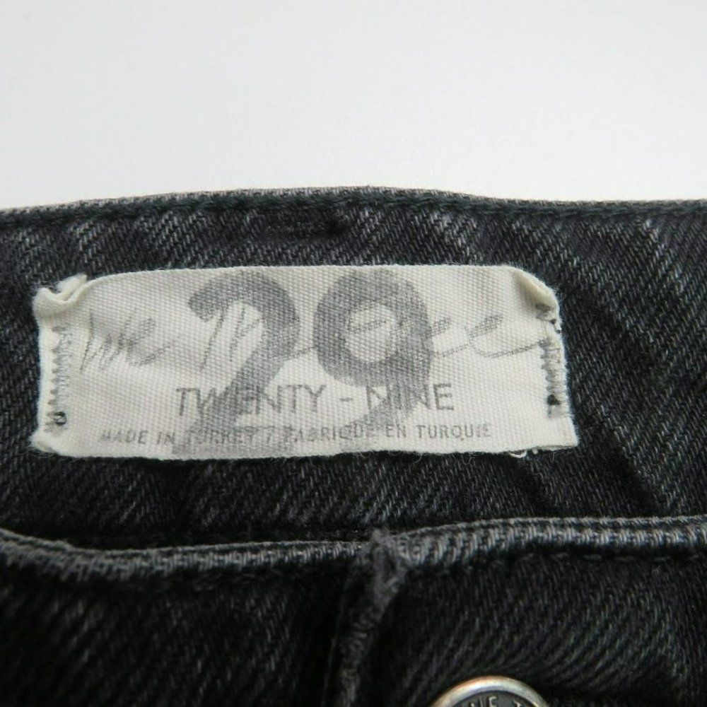 Free People We The Free Destressed Wide Leg Jeans Size 29 Black Denim - Picture 4 of 14